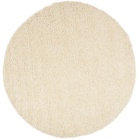 Safavieh SGA-Athens Shag 6 ft. x 7 in. Round Area Rug Ivory SGA119I-7R